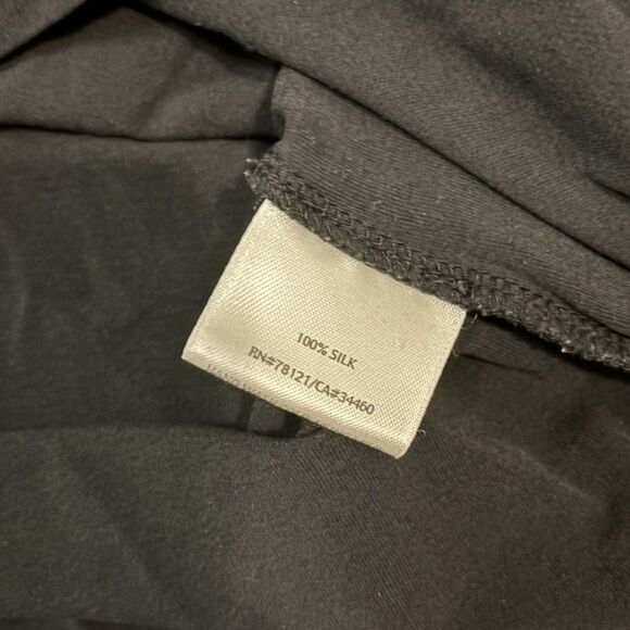 Eileen Fisher Black Silk Long Sleeve Top Minimalist Blouse Size S - Picture 6 of 6